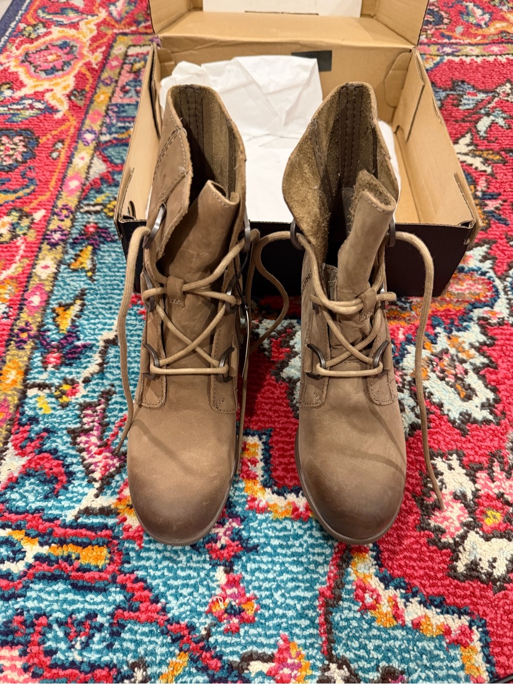 Women’s Sorel Lace-Up Ankle Boots in Brown